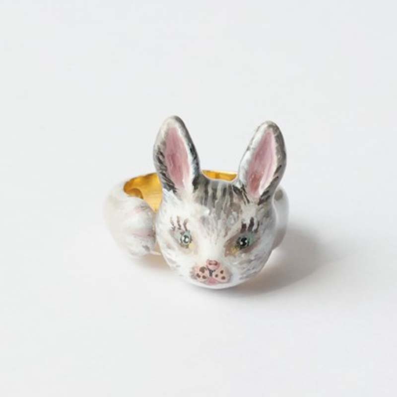 Nathalie Lete ナタリーレテ Ring Black BLANCHE/Size:11